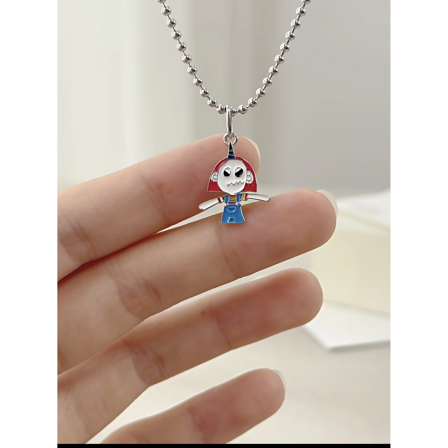 Custom Children's Drawing Pendant, Sterling Silver Enamel Necklace, Mom Keepsake Jewellery