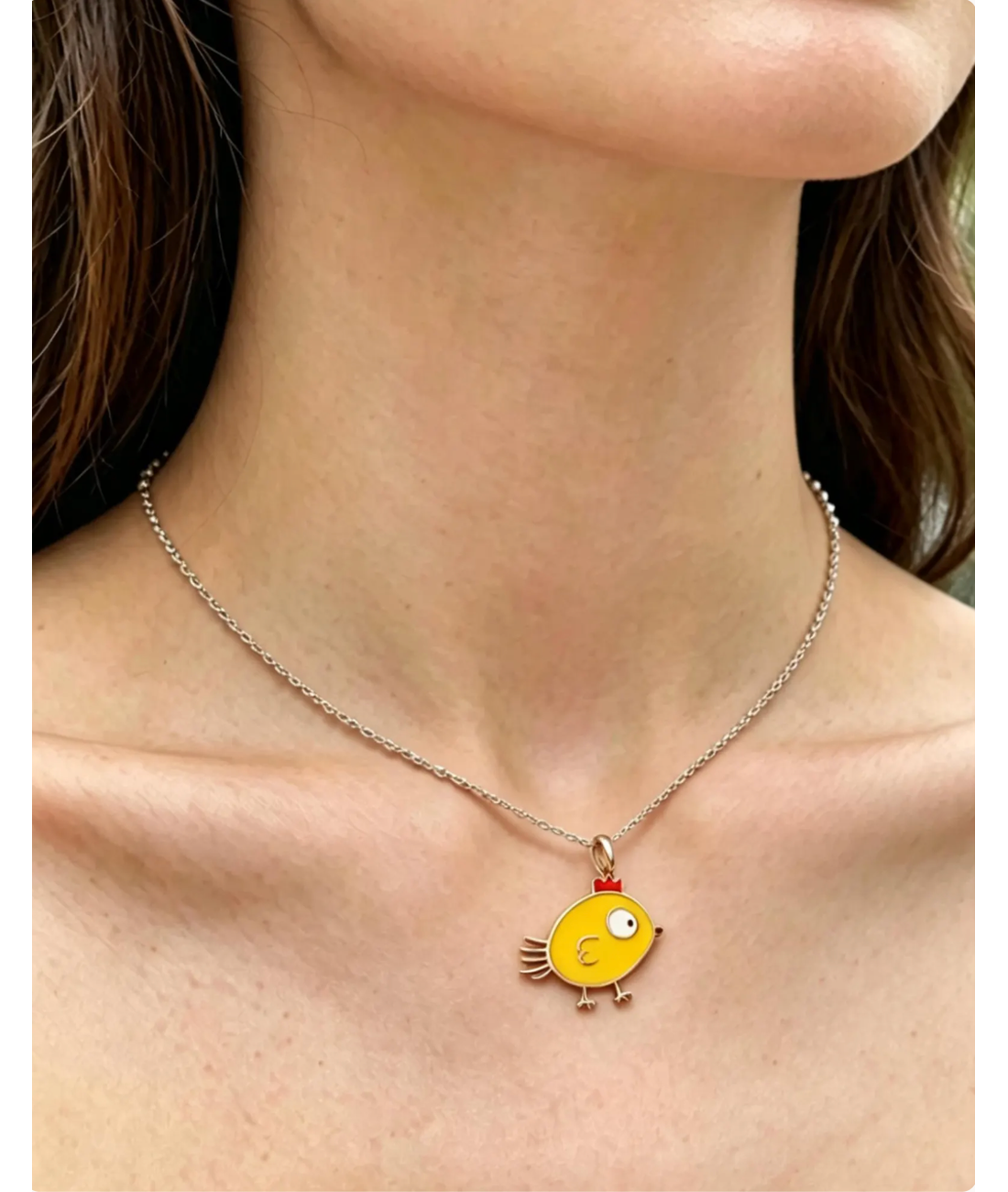 Custom Child Artwork Sterling Silver Enamel Pendant Necklace, Personalized Keepsake Jewelry