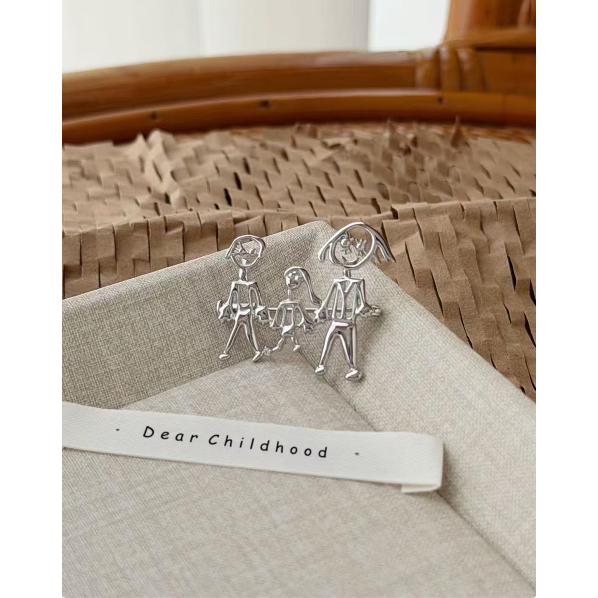 Custom Kids Drawing Line Art Necklace, Sterling Silver Child Artwork Jewelry, Personalized Modern Keepsake