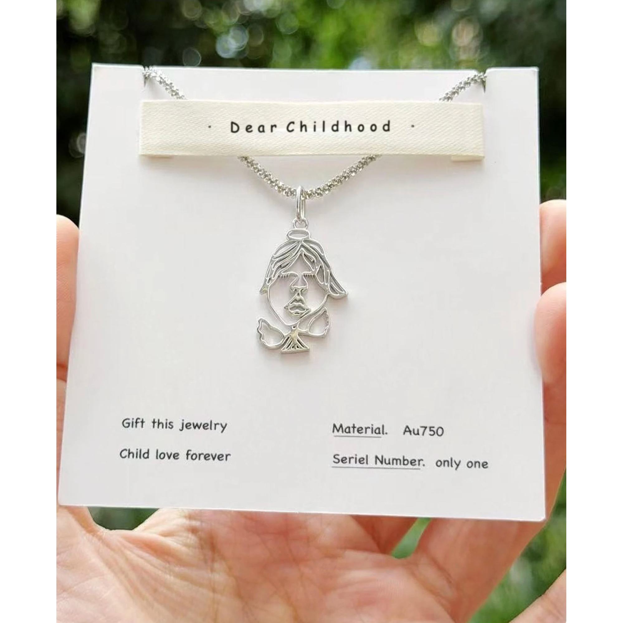 Custom Kids Drawing Line Art Necklace, Sterling Silver Child Artwork Jewelry, Personalized Modern Keepsake