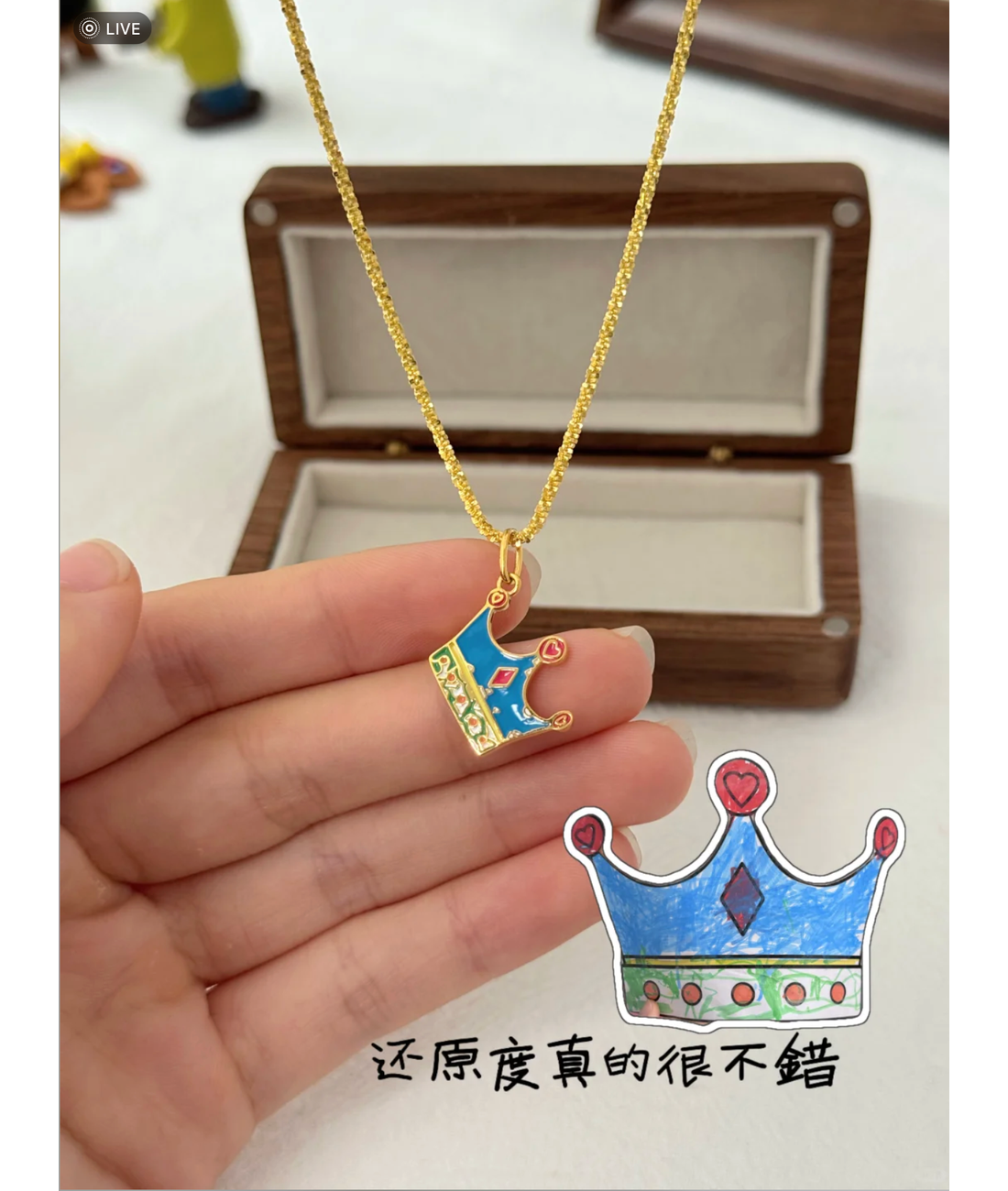 Mom's Gifted Necklace From Kids Drawing, Personalised Artwork Jewellery, Custom Sterling Silver Enamel Keepsake (副本) (副本) (副本)