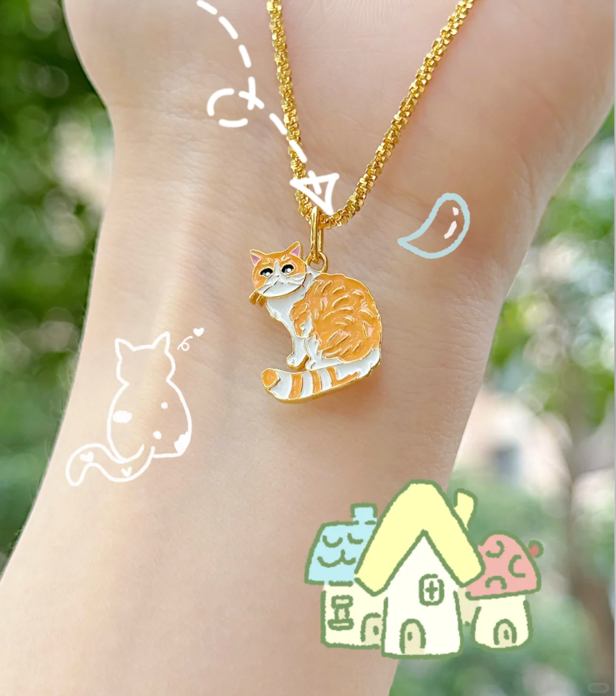 Mom's Gifted Necklace From Kids Drawing, Personalised Artwork Jewellery, Custom Sterling Silver Enamel Keepsake (副本) (副本) (副本) (副本) (副本) (副本)